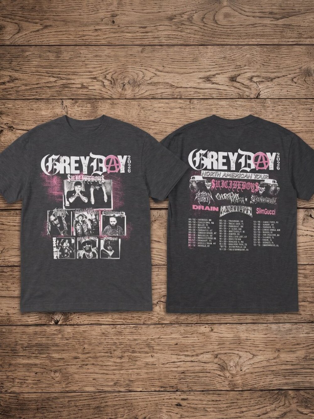 Grey Day 2026 Tour T-Shirt Suicideboys Concert Merch